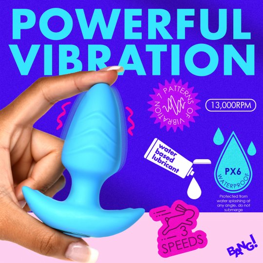 Rotating & Vibrating Silicone Butt Plug