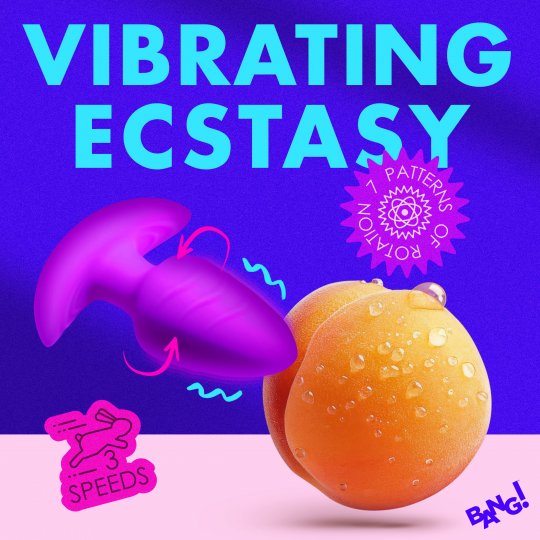 Rotating & Vibrating Silicone Butt Plug