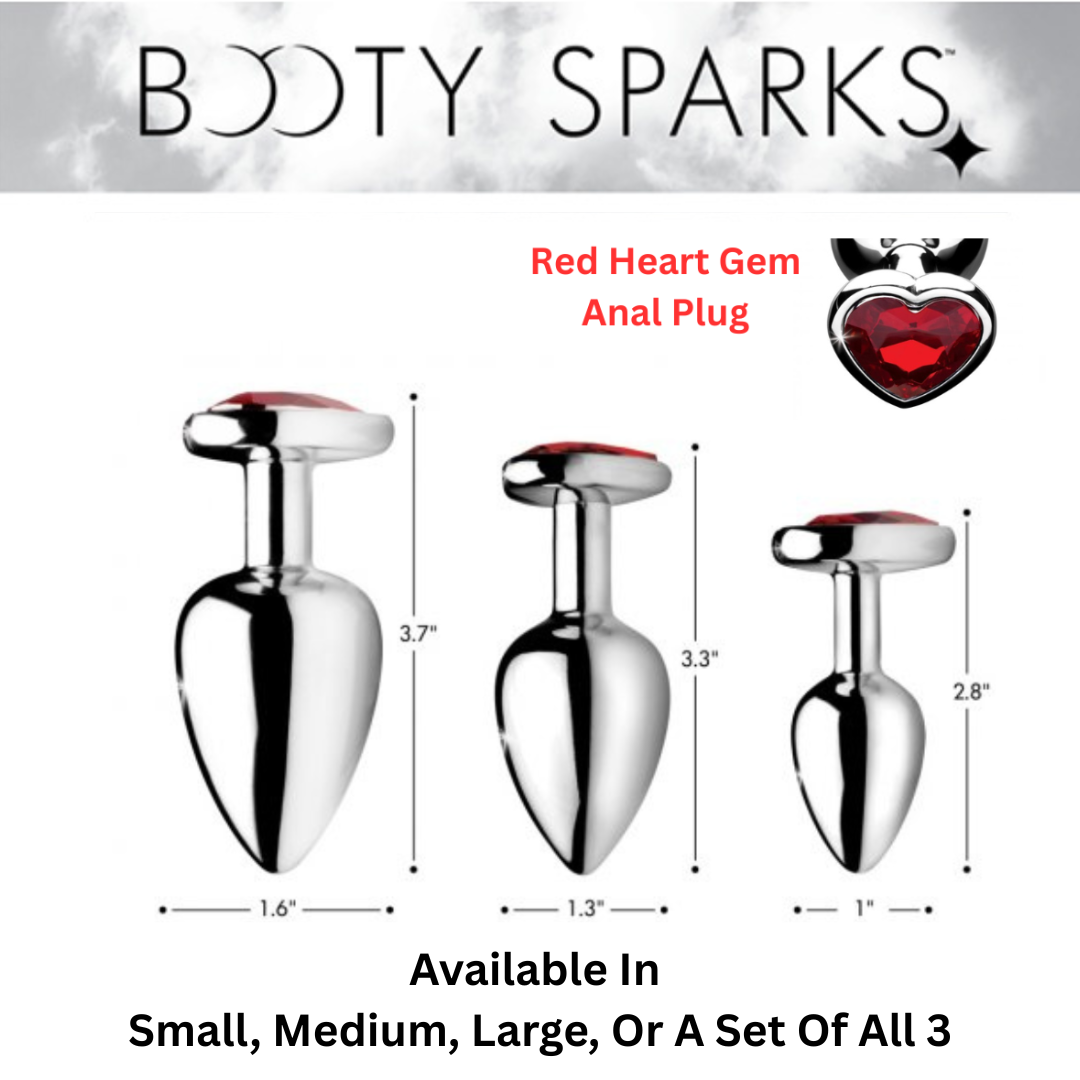 Red Heart Gem Anal Plug