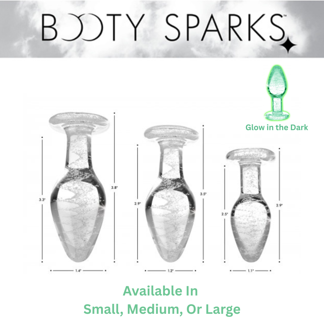 Glow-in-the-dark Glass Anal Plug