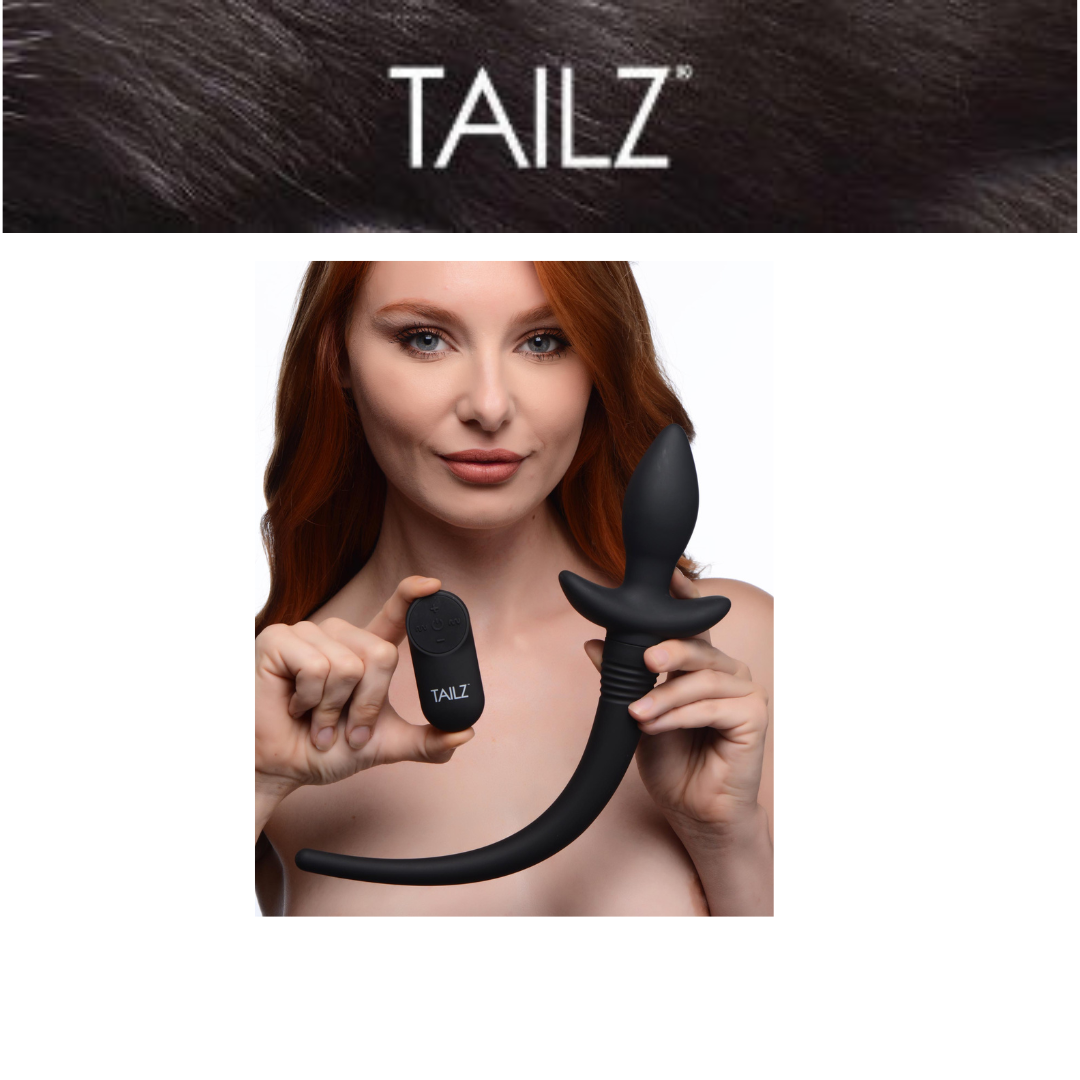 Remote Control Wagging And Vibrating Puppy Tail Anal Plug