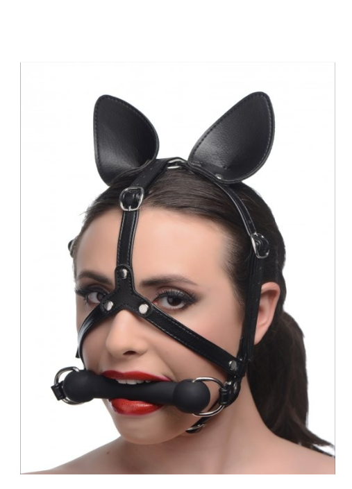 Dark Horse Pony Head Harness With Silicone Bit