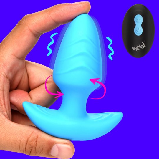 Rotating & Vibrating Silicone Butt Plug