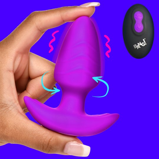 Rotating & Vibrating Silicone Butt Plug