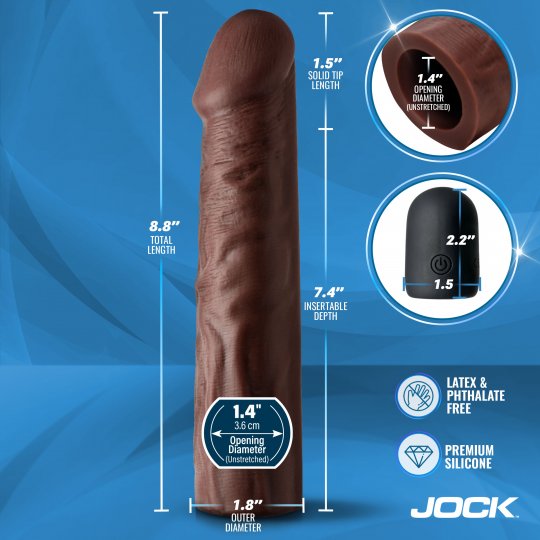 Enhancers Vibrating Penis Extension W/ Remote