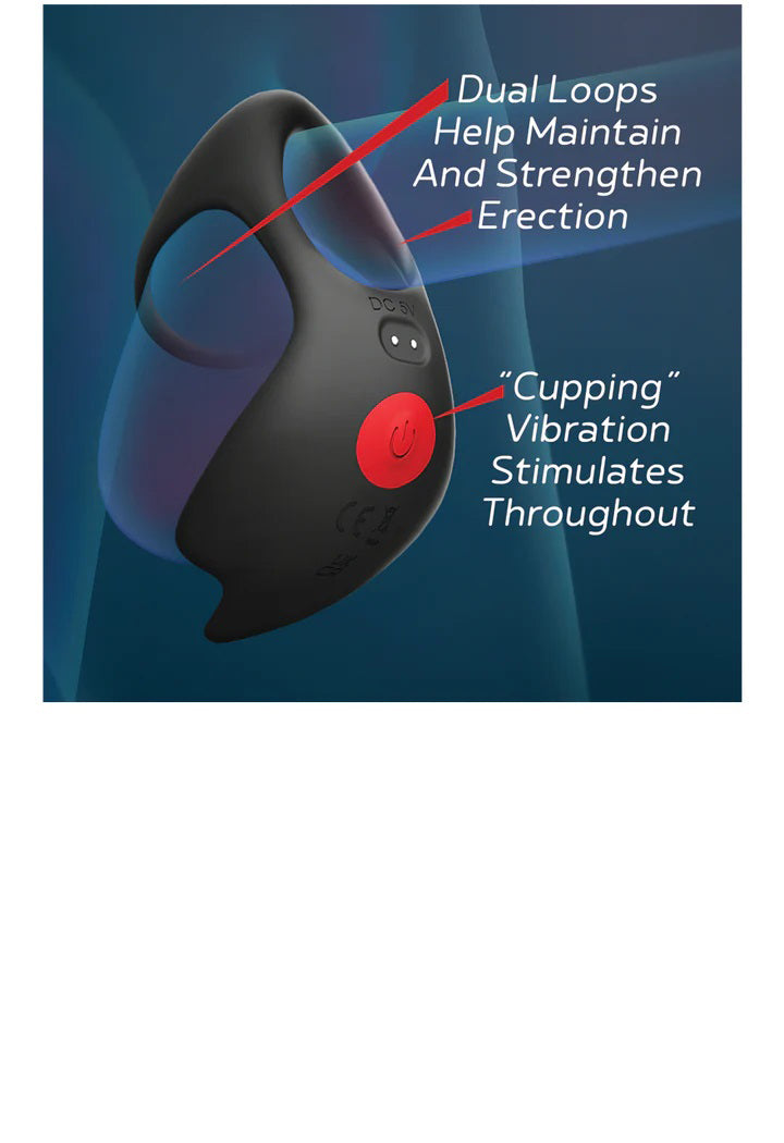 Red Dot Vibrating Cock Ring V3 With Remote