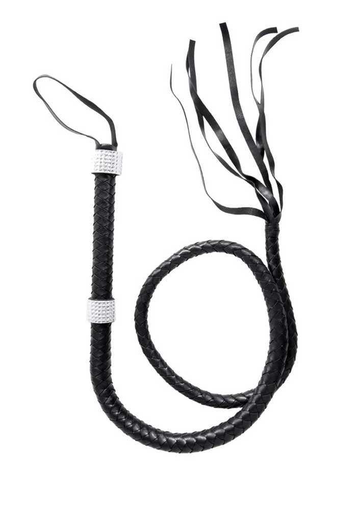 Rhinestone Handle Whip