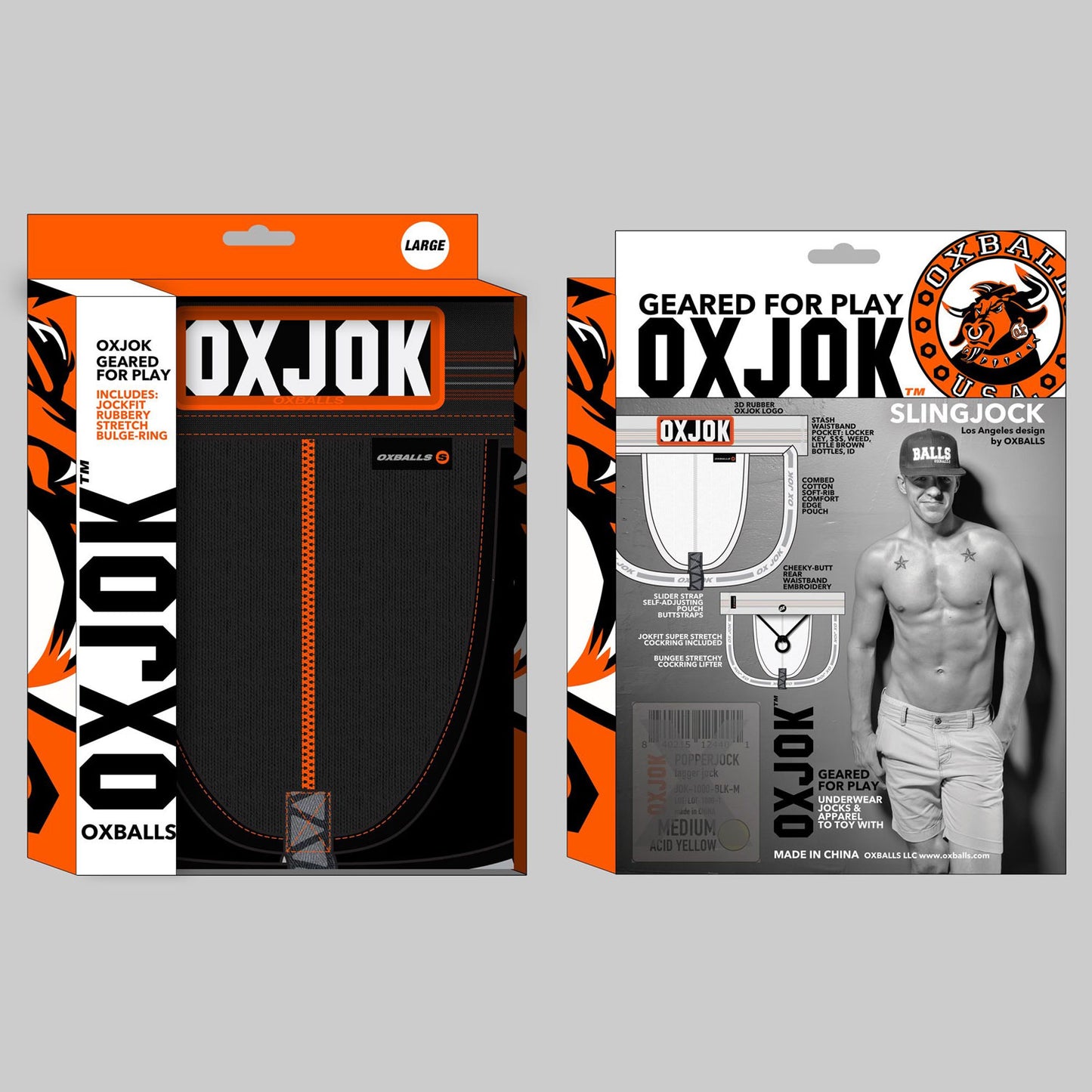 Slingjock Upthrust Slider- Black Iron Strap Jock