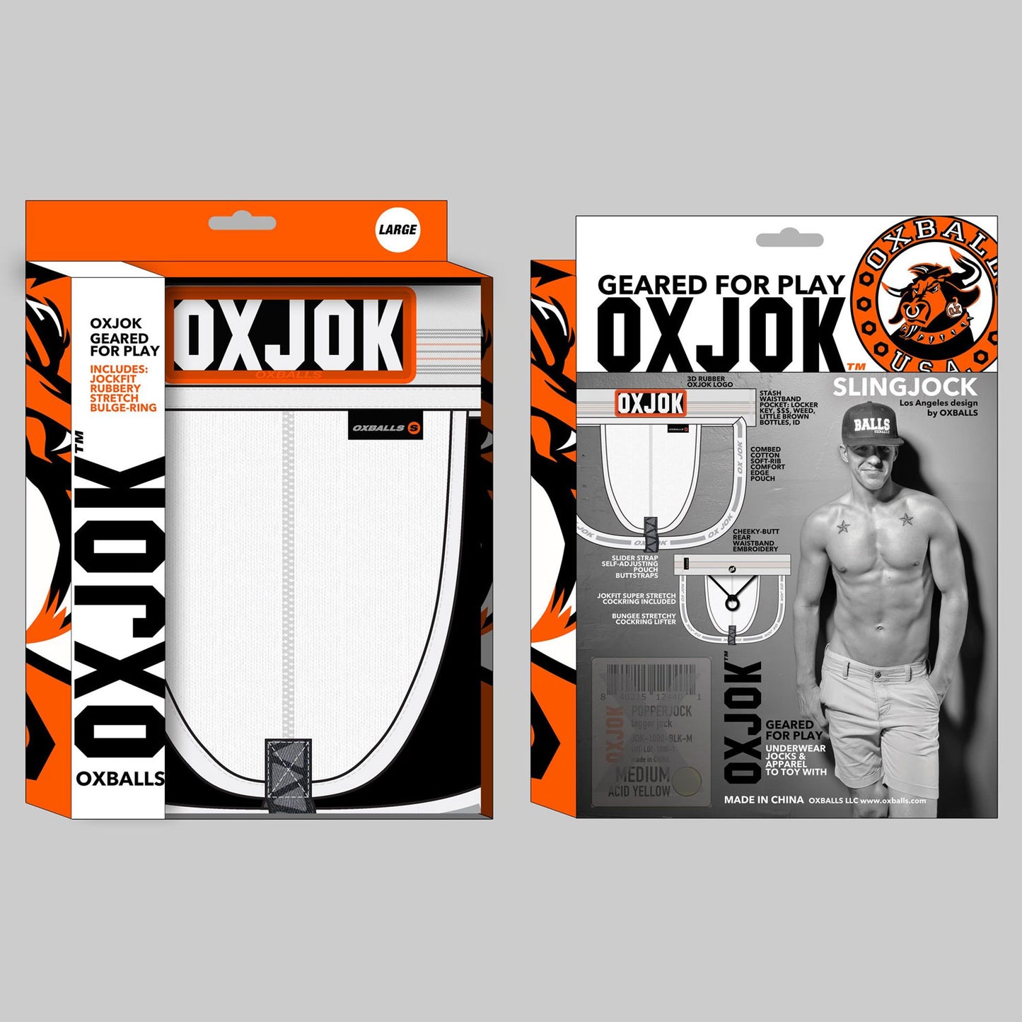 Slingjock Upthrust Slider-White Strap Jock