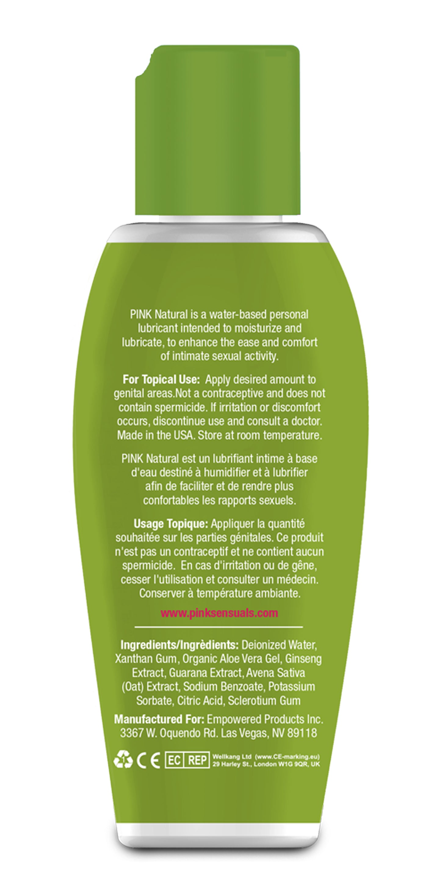 Pink Natural Water-based Lubricant