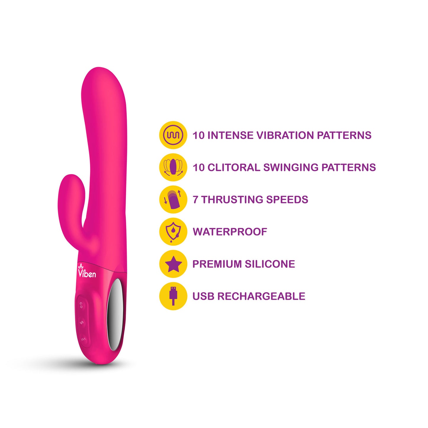 Hypnotic Thrusting Rabbit with Swinging Clitoral Stimulator