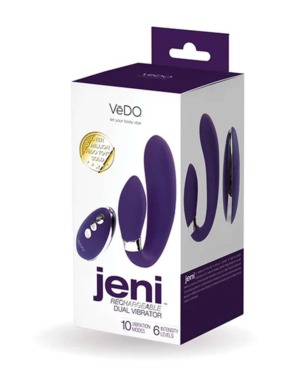 Jeni C-Shaped Dual Motor Vibe With Remote