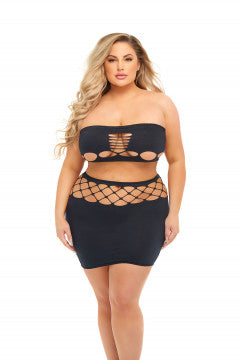 2Pc Queen Net Worth Bandeau Set