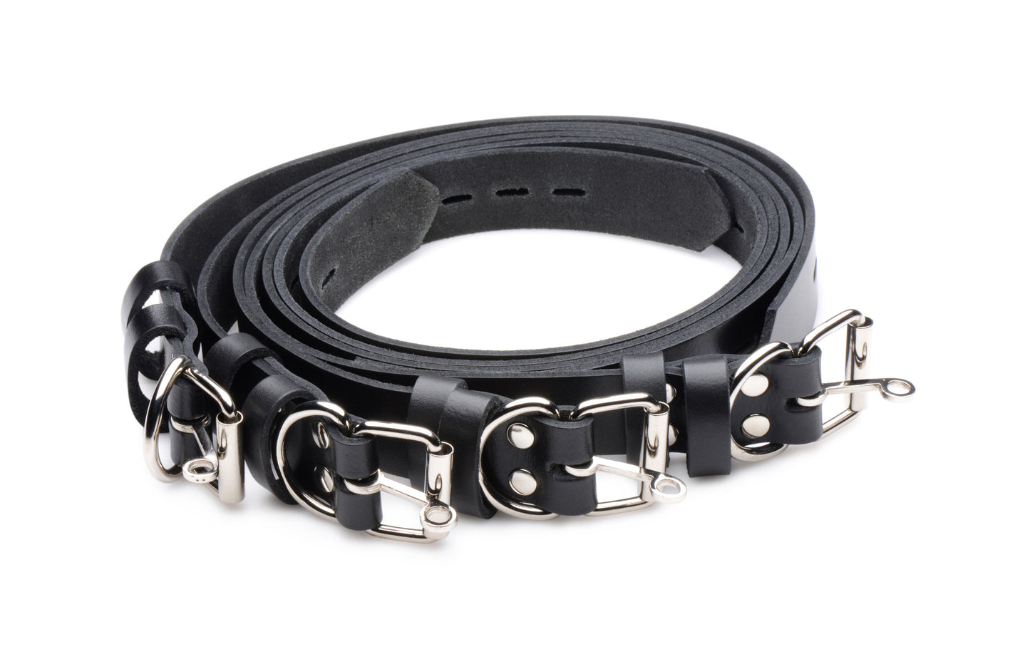 4Pk Leather Locking Bondage Straps