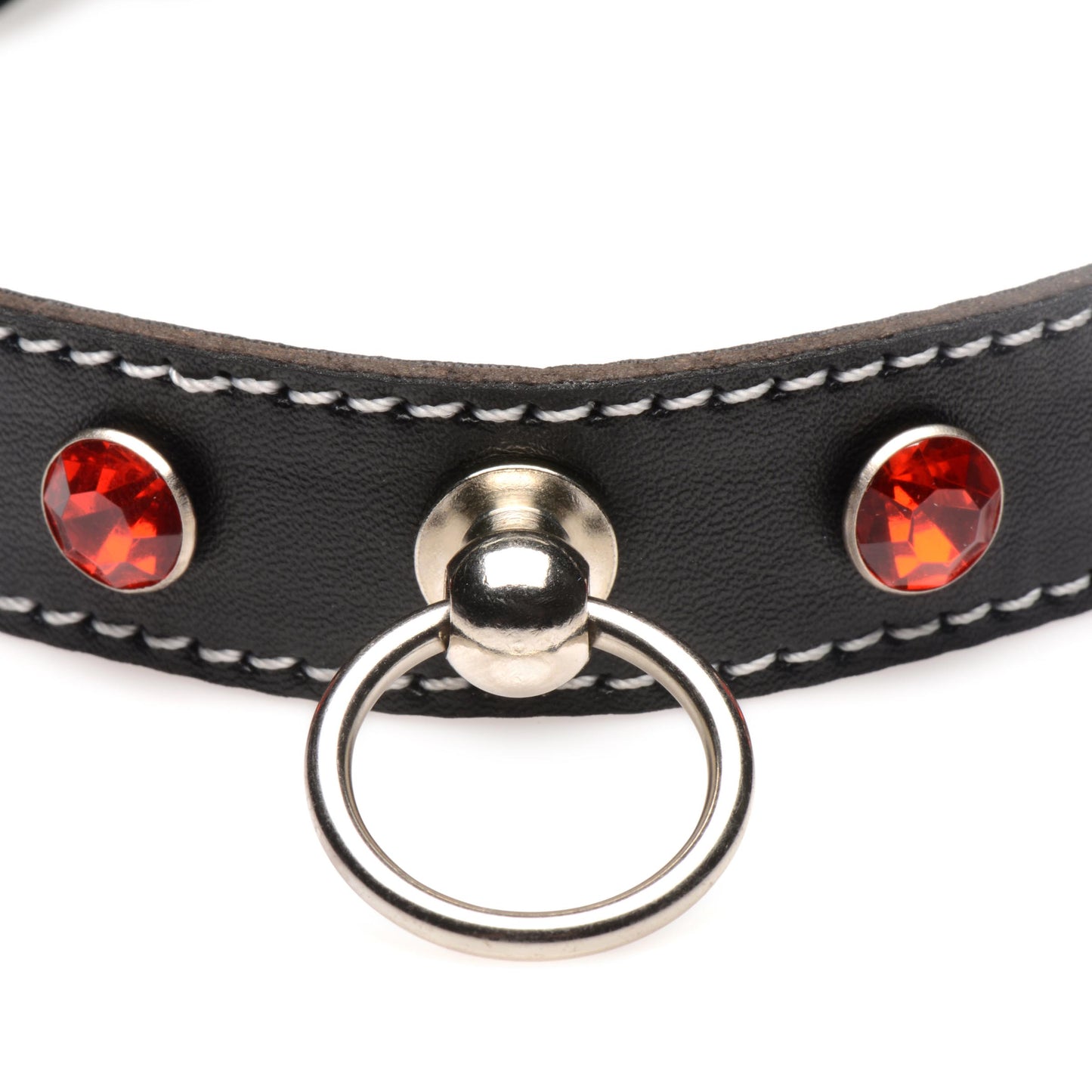 Red Rhinestone Choker With O-ring