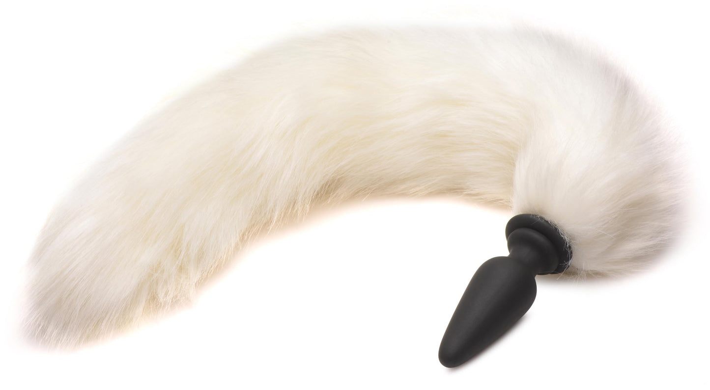 Anal Plug With Interchangeable White Fox Tail