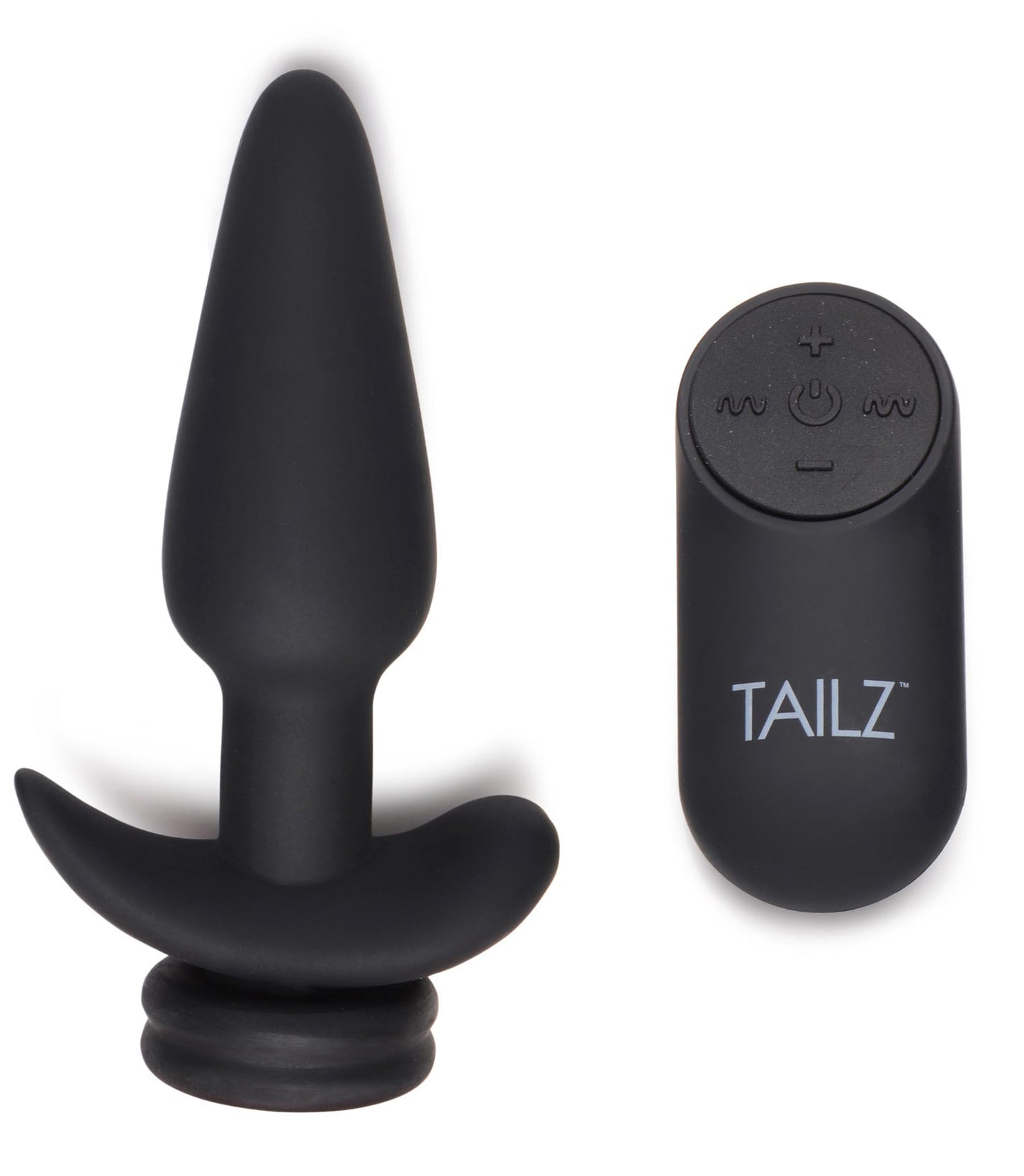 Vibrating Anal Plug With Interchangeable White Bunny Tail