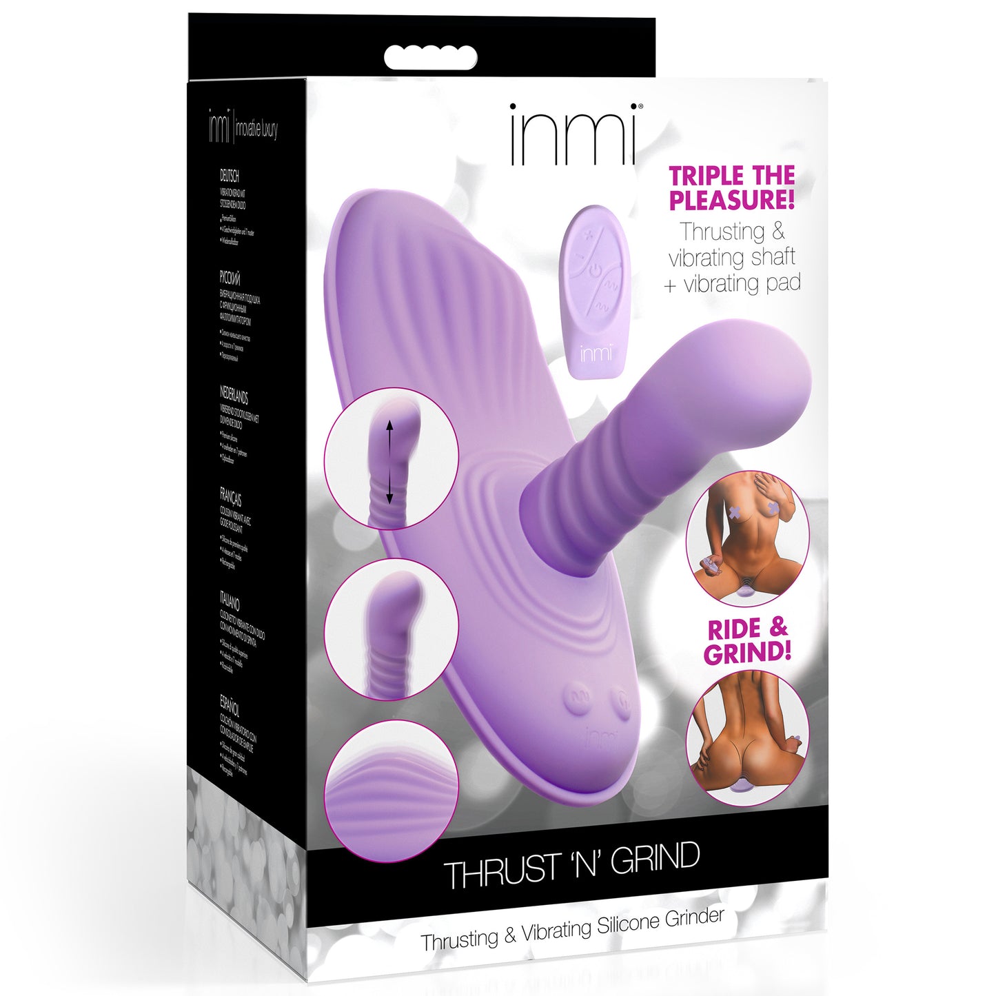 Thrust N' Grind Thrusting And Vibrating Silicone Sex Grinder
