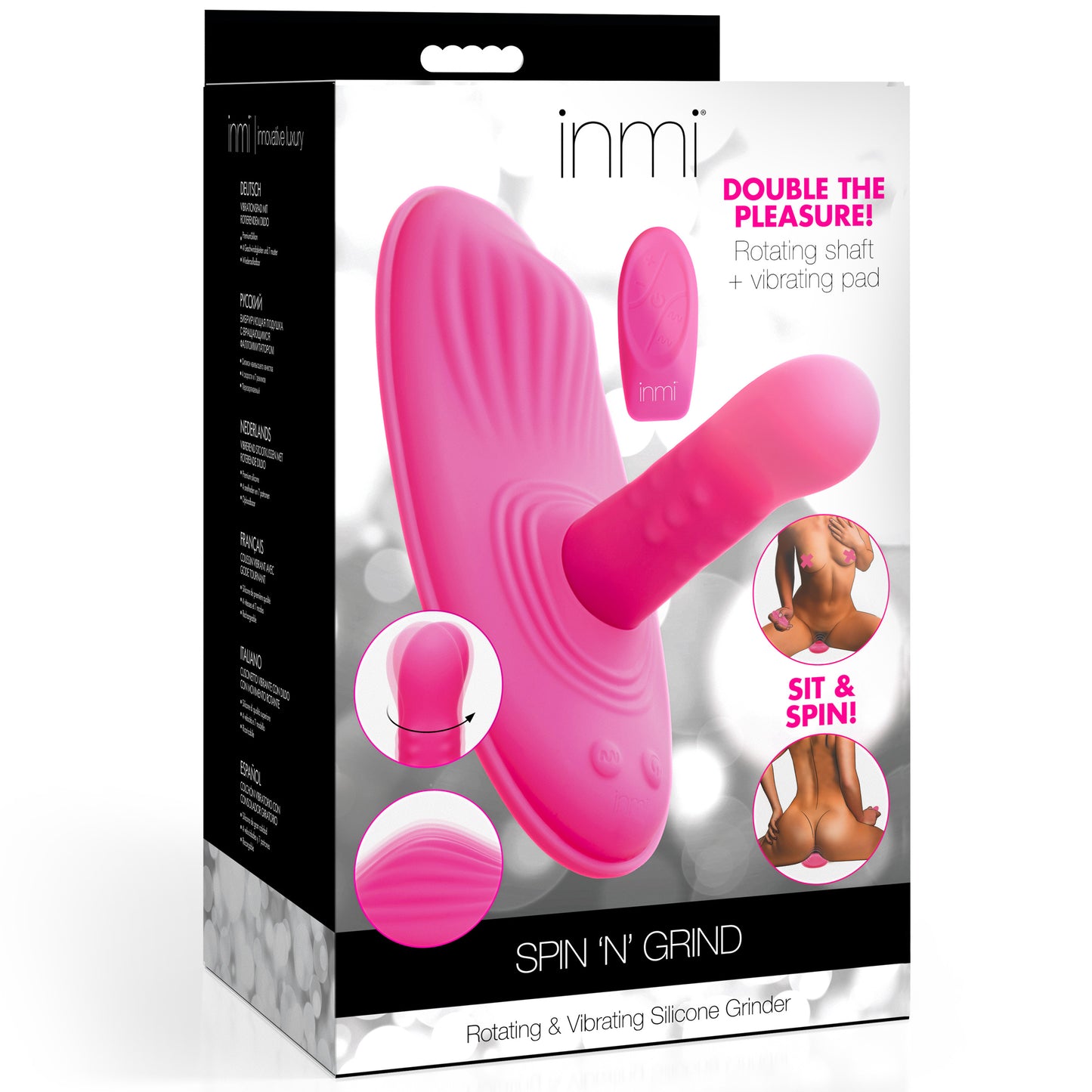 Spin N' Grind Rotating And Vibrating Silicone Sex Grinder