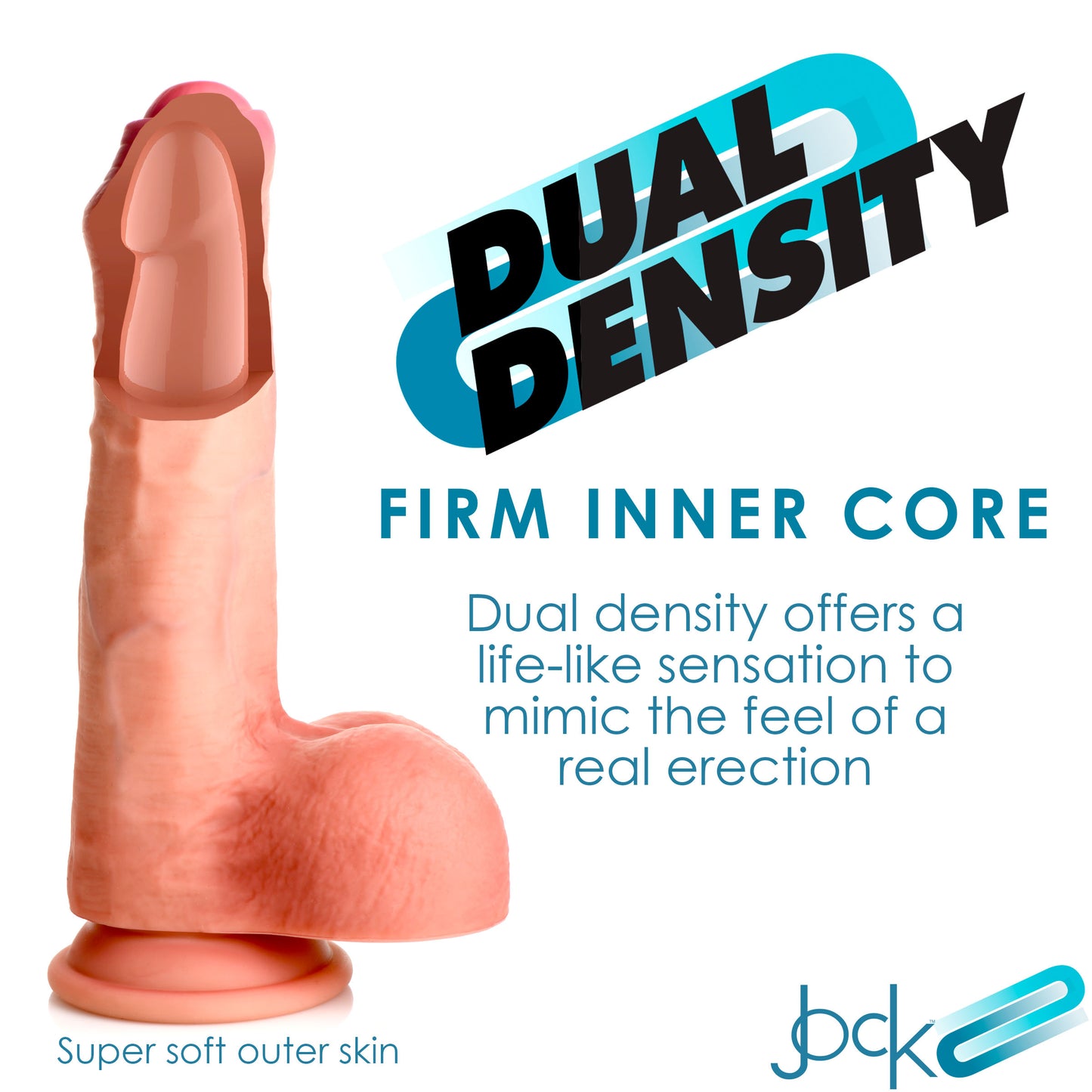 Dual Density Uncut Dildo With Balls