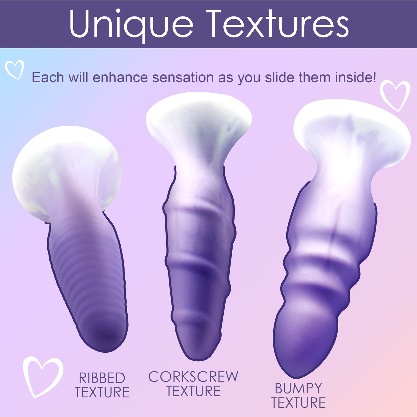 3Pc Silicone Butt Plug Set