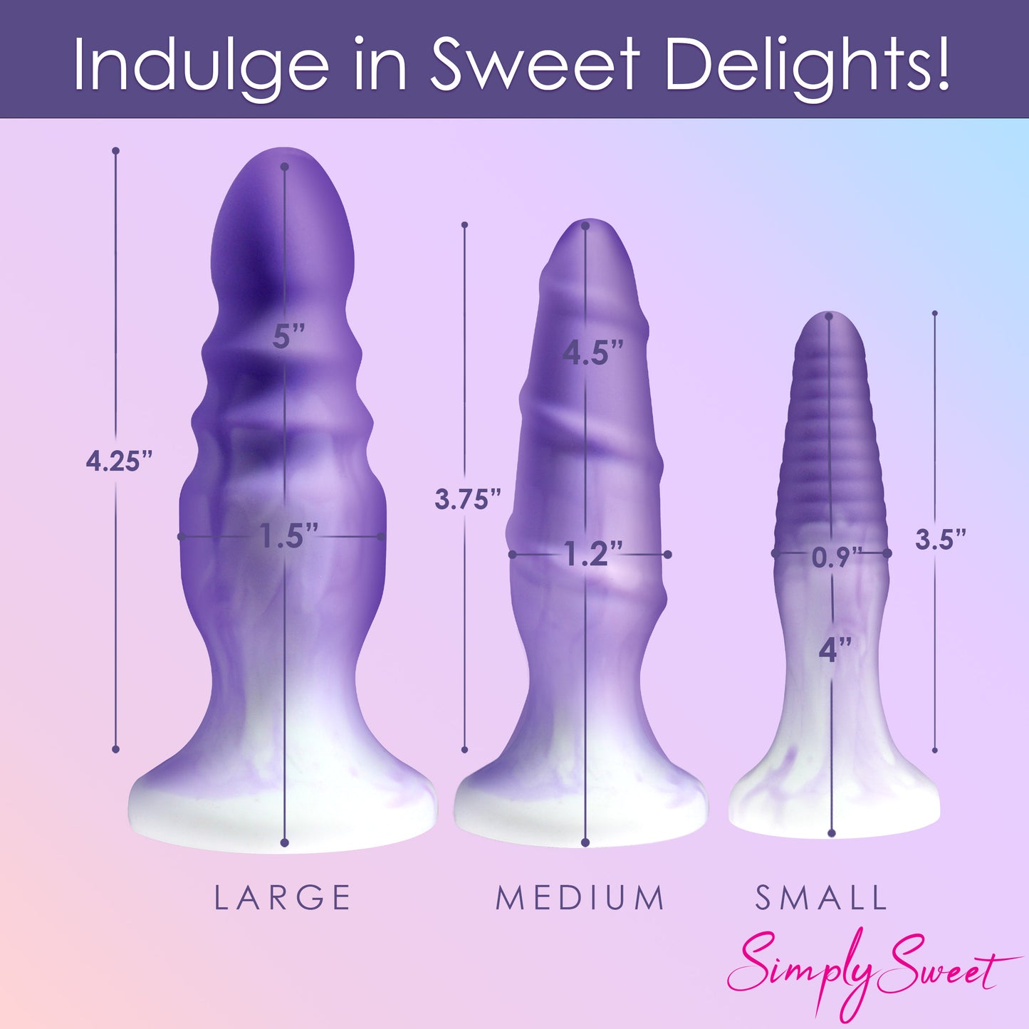 3Pc Silicone Butt Plug Set