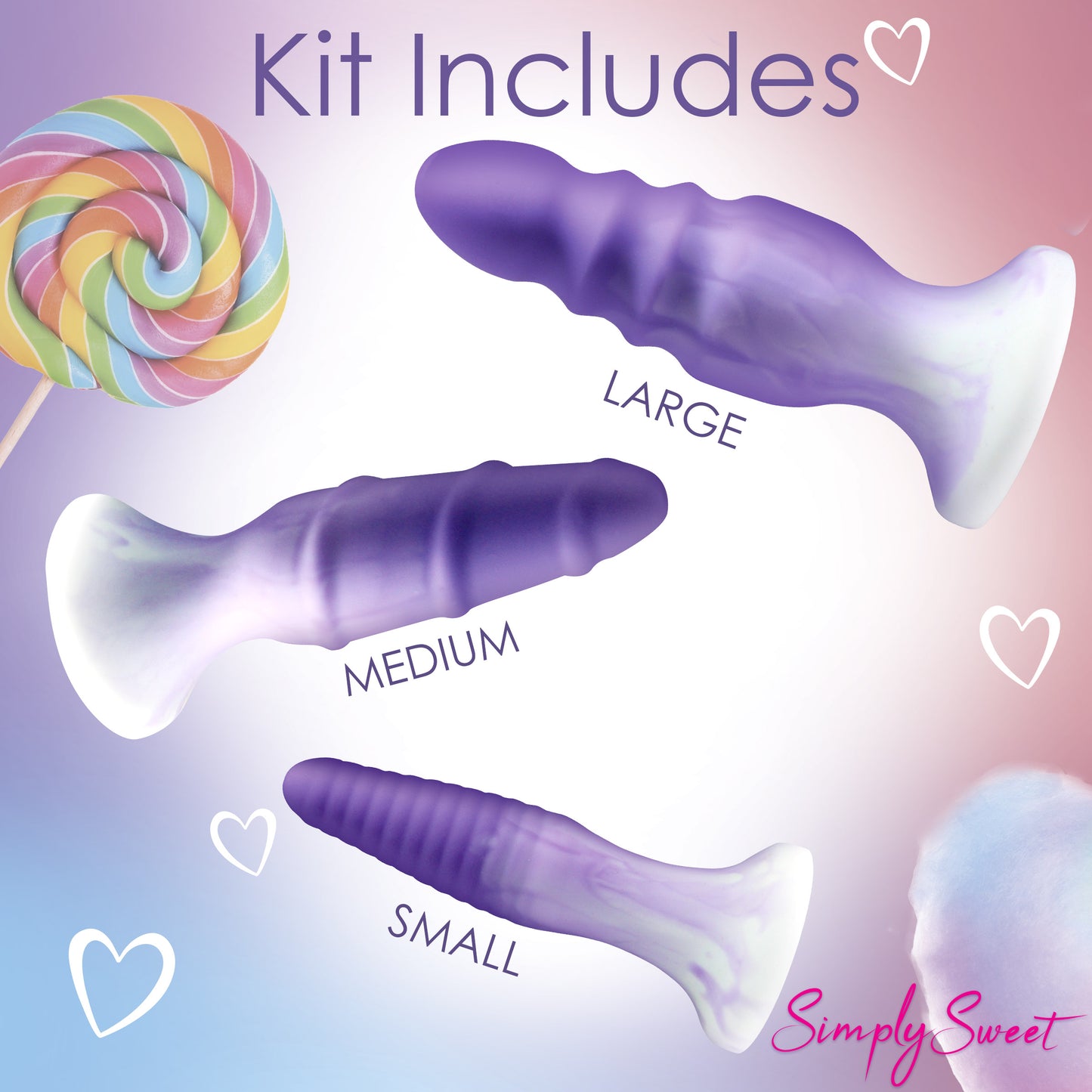 3Pc Silicone Butt Plug Set