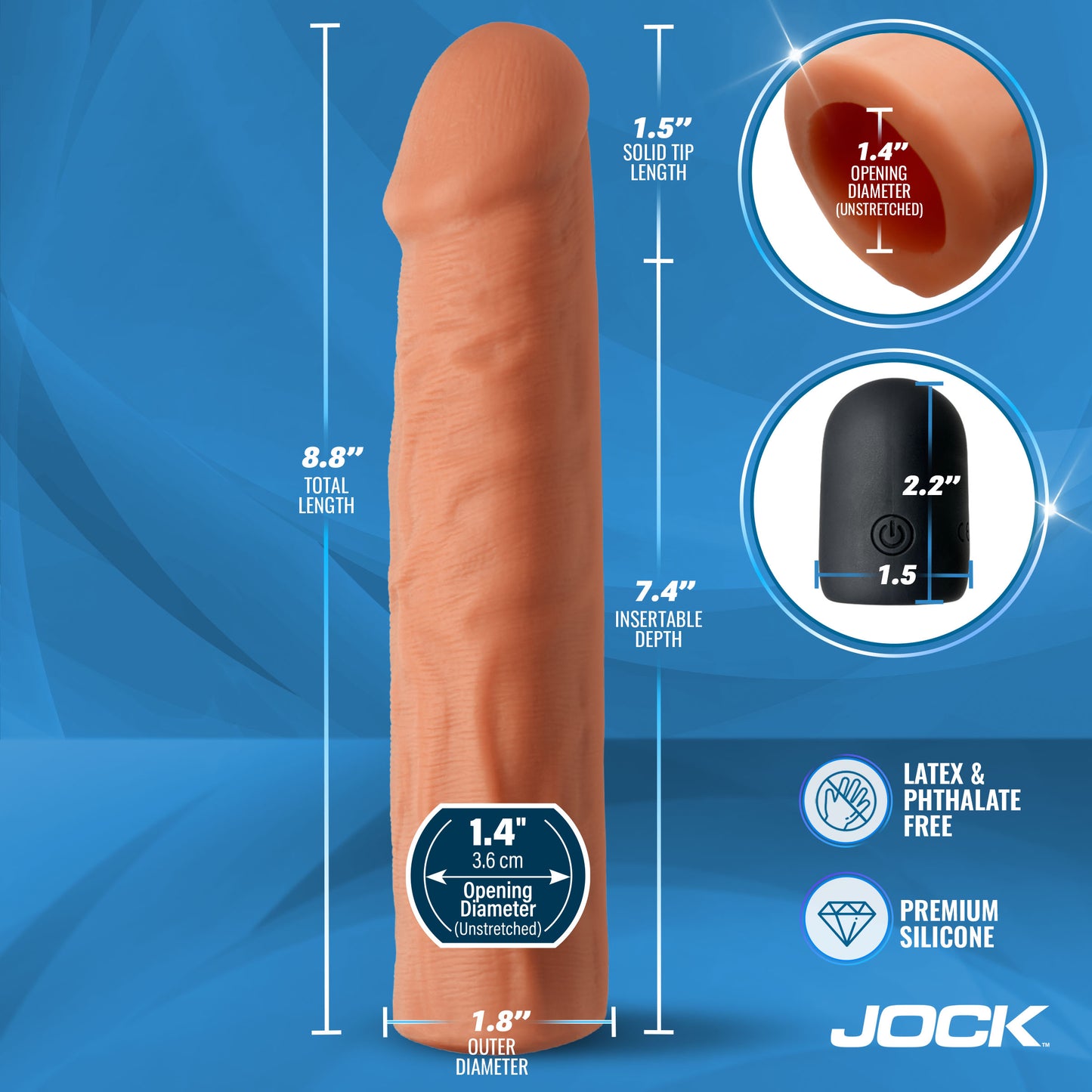 Enhancers Vibrating Penis Extension W/ Remote
