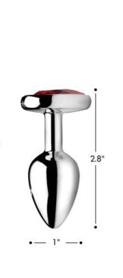 Red Heart Gem Anal Plug
