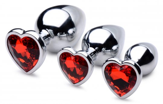 Red Heart Gem Anal Plug