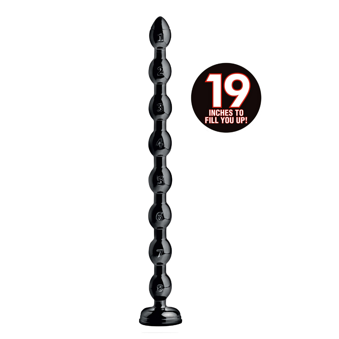 Hosed 19 Inch Beaded Anal Snake