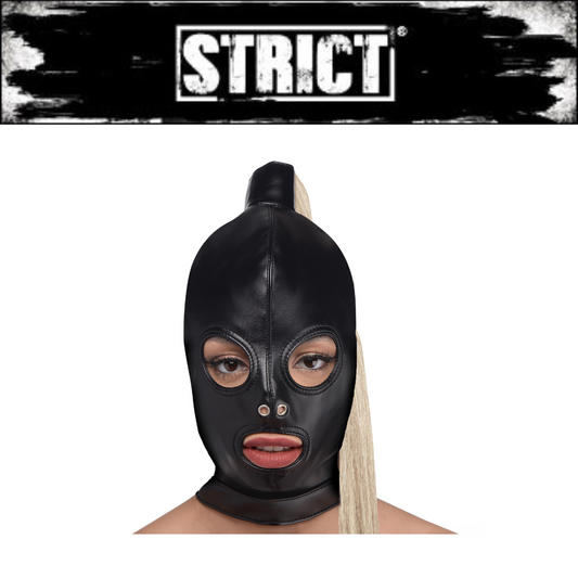 Blonde Ponytail Bondage Hood