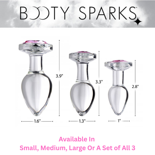 Pink Gem Glass Anal Plug
