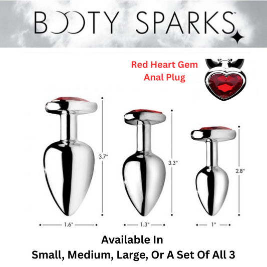 Red Heart Gem Anal Plug