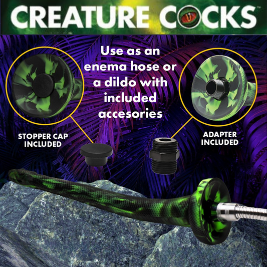 Spitting Serpent Silicone Enema Snake