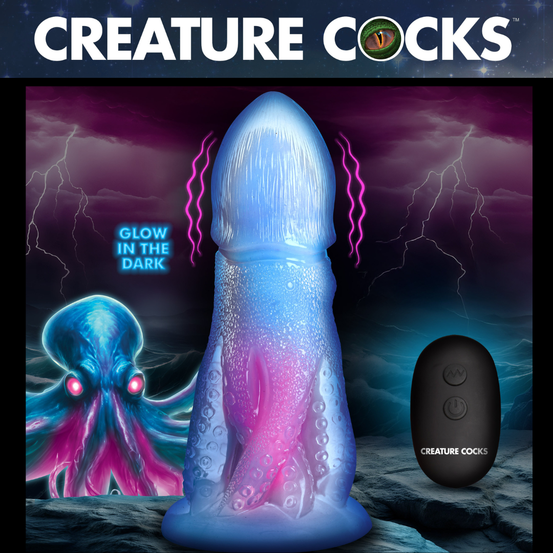 Cocktopus Deluxe Glow-in-the-dark Vibrating Silicone Dildo