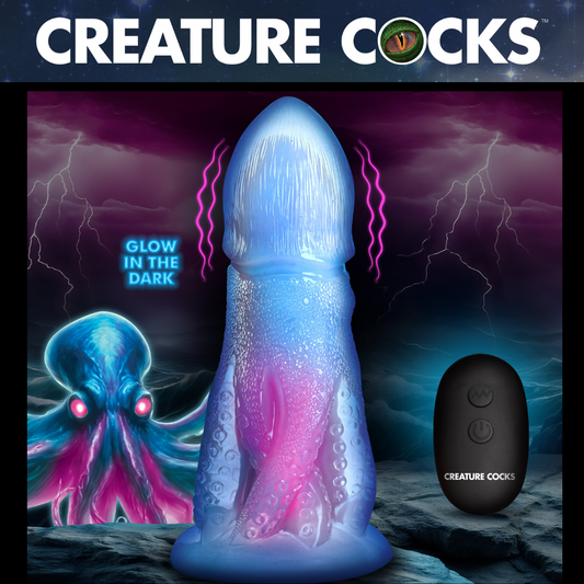 Cocktopus Deluxe Glow-in-the-dark Vibrating Silicone Dildo