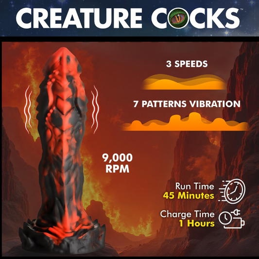 Inferno Cock Vibrating Silicone Dildo