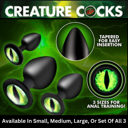 Creature Eye Green Eye Silicone Butt Plug