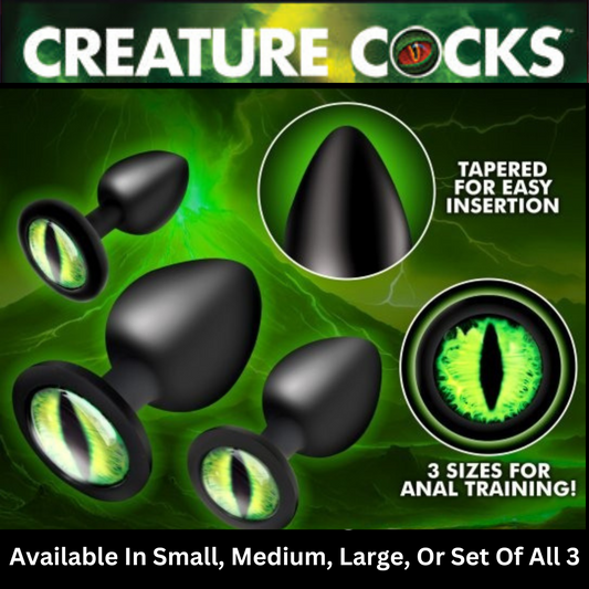 Creature Eye Green Eye Silicone Butt Plug