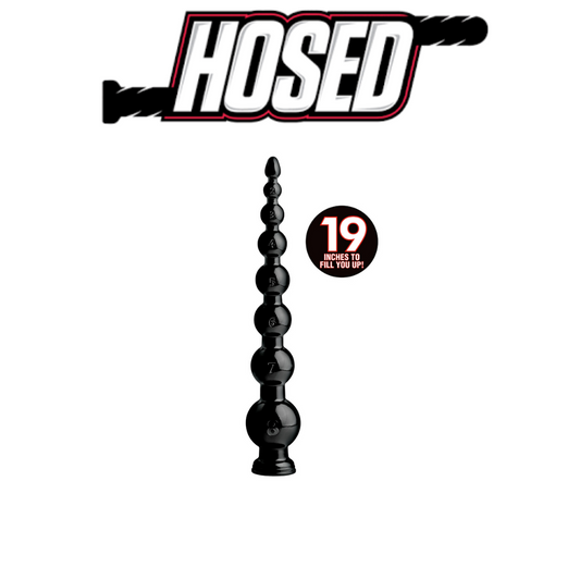 Hosed 19 Inch Graduated Bead Anal Snake