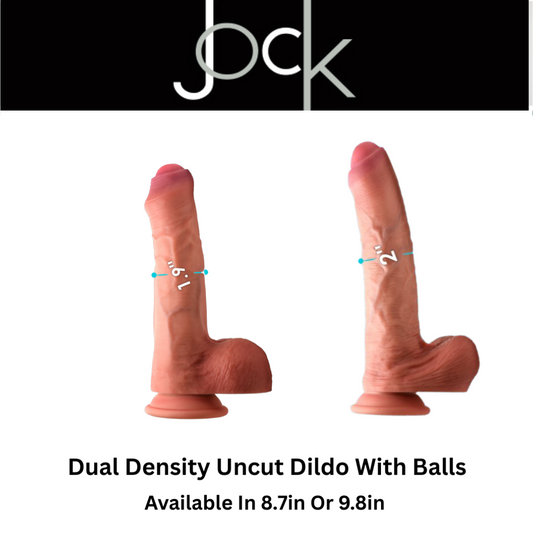 Dual Density Uncut Dildo With Balls