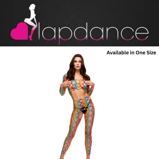 2pc Rainbow Crop Top and Pants Set