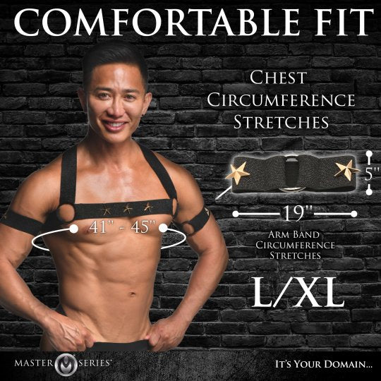 Rave Harness Elastic Chest Harness With Arm Bands