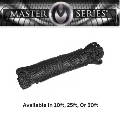 Master Series Premium Black Nylon Bondage Rope