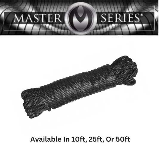 Master Series Premium Black Nylon Bondage Rope