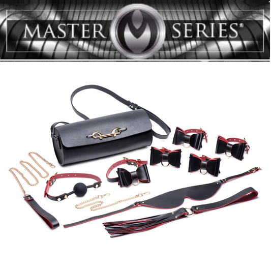 Black And Red Bow Bondage Set With Carry Case