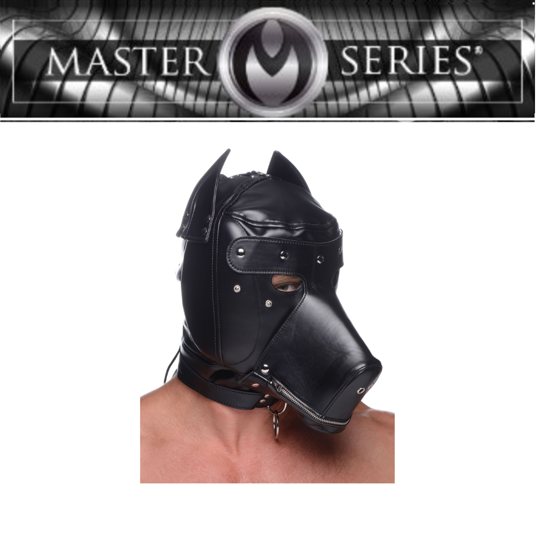 Muzzled Universal Bdsm Hood With Removable Muzzle