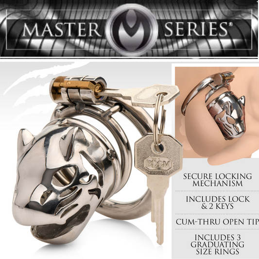 Caged Cougar Locking Chastity Cage