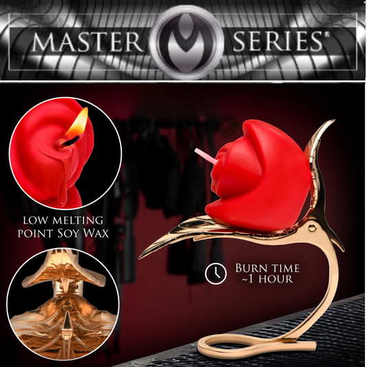 Burning Passion Rose Candle With Holder